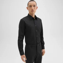 Theory Sylvain Shirt In Good Cotton-Men Shirts