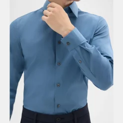 Theory Sylvain Shirt In Good Cotton-Men Shirts