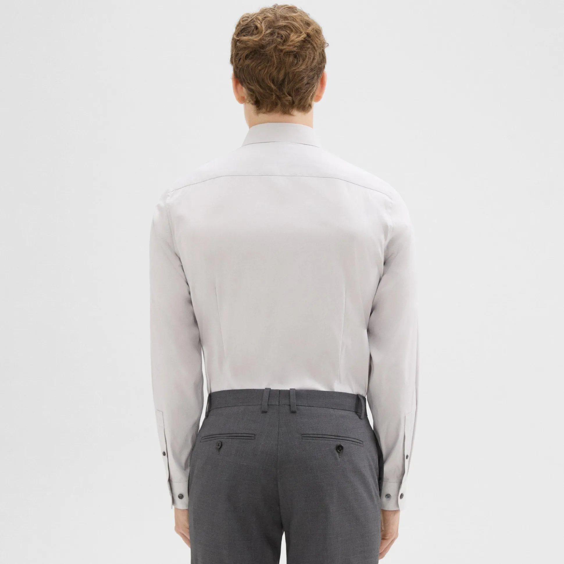 Theory Sylvain Shirt In Good Cotton-Men Shirts