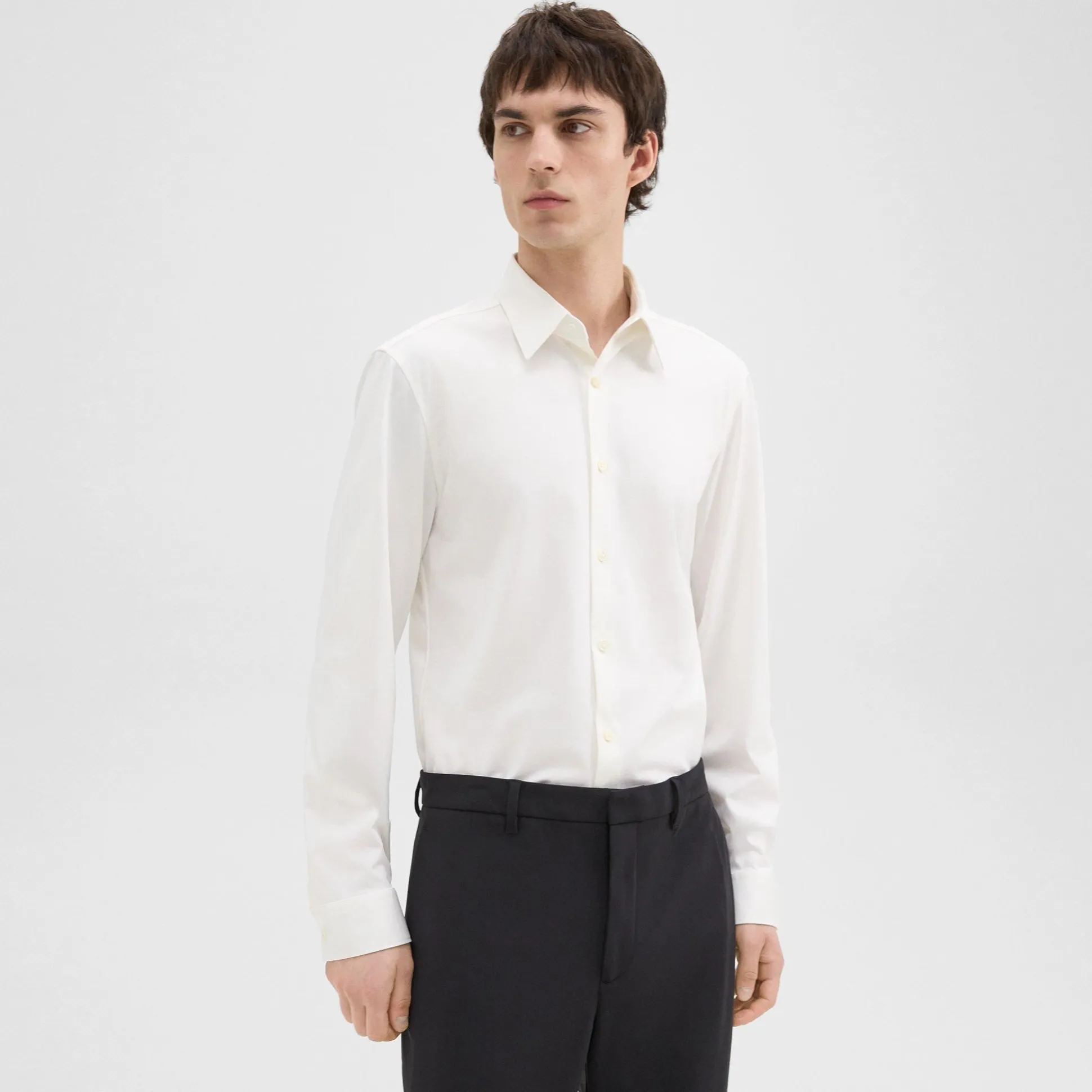 Theory Sylvain Shirt In Structure Knit-Men Shirts