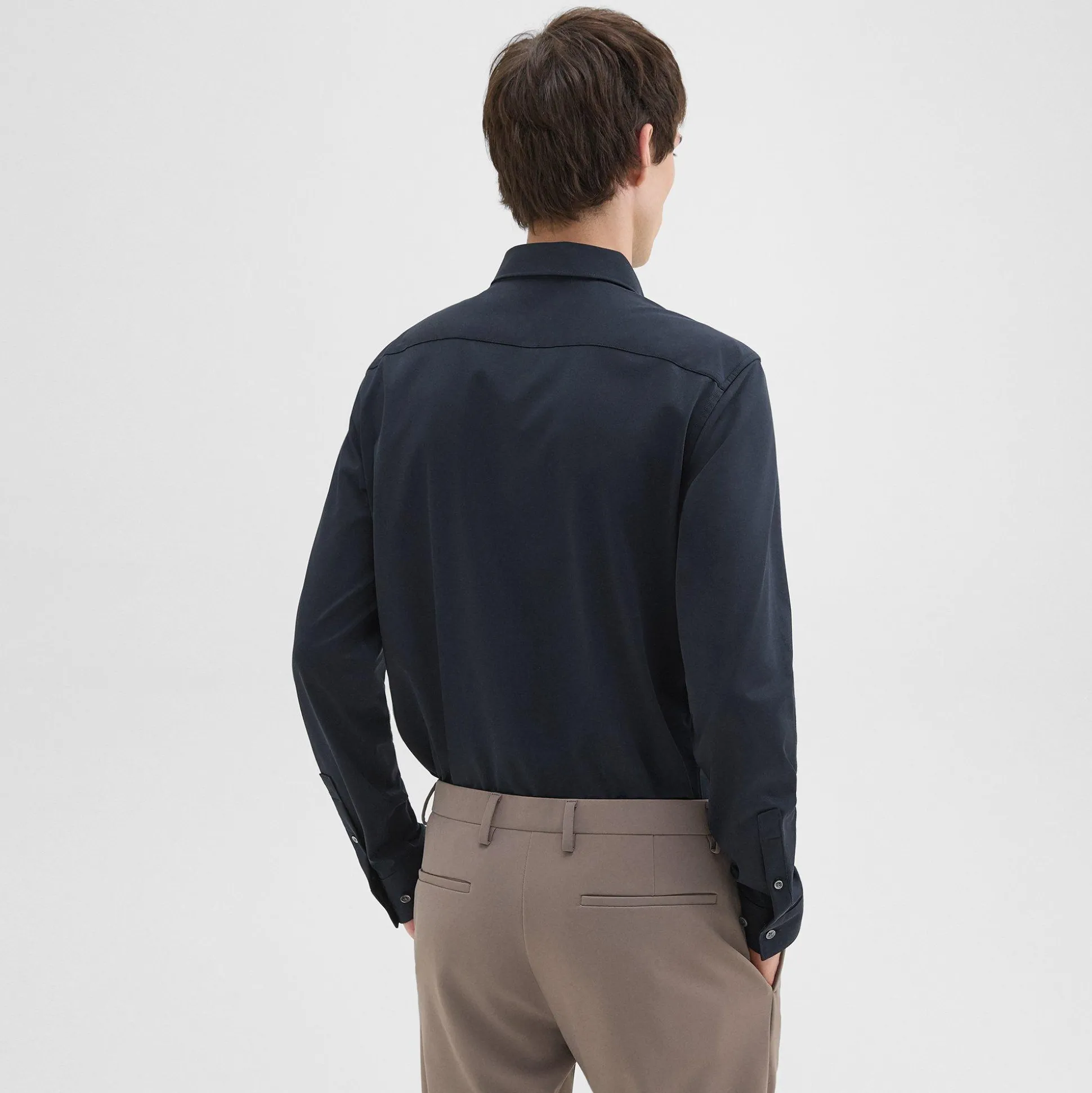 Theory Sylvain Shirt In Structure Knit-Men Shirts