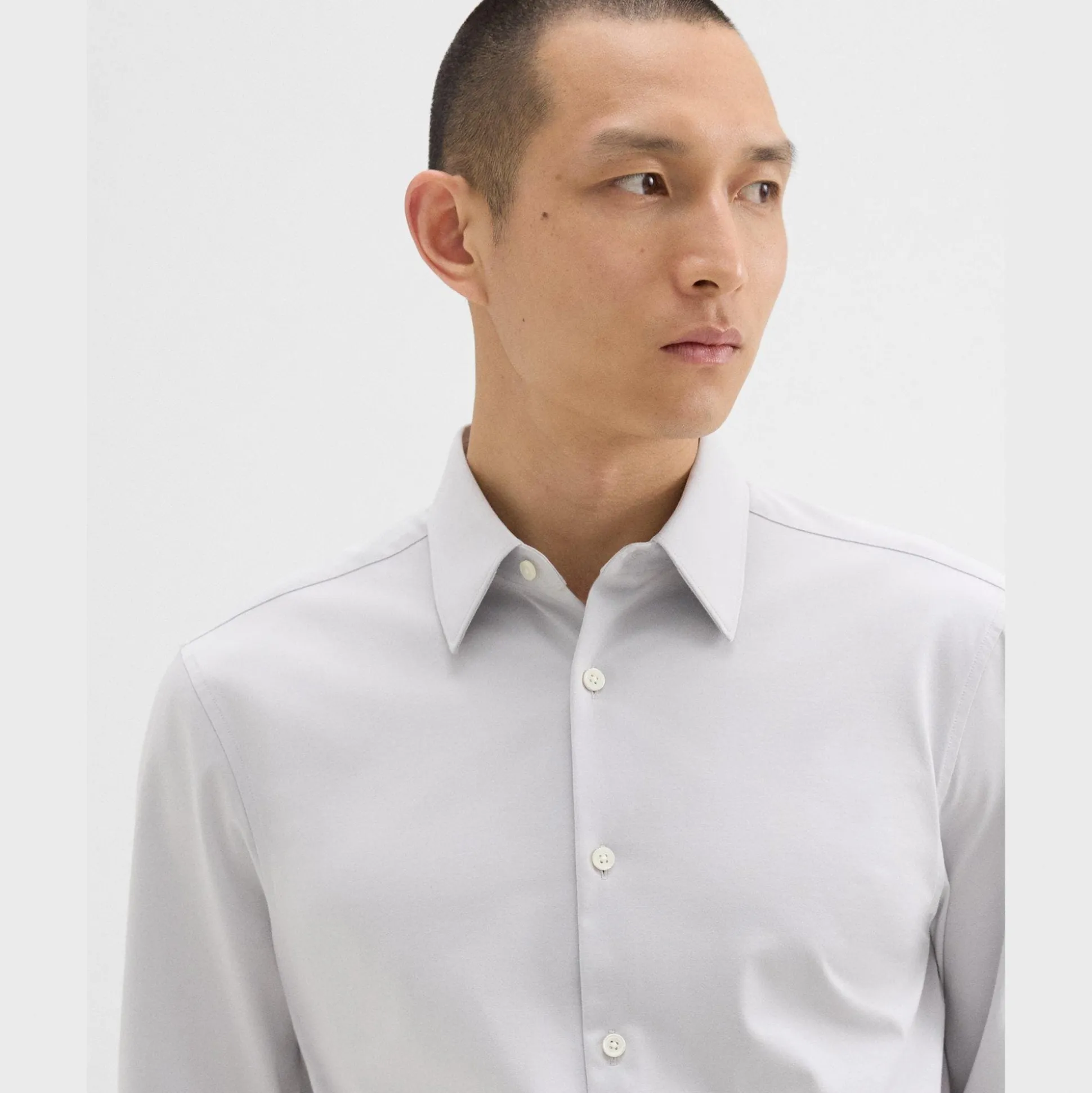 Theory Sylvain Shirt In Structure Knit-Men Shirts