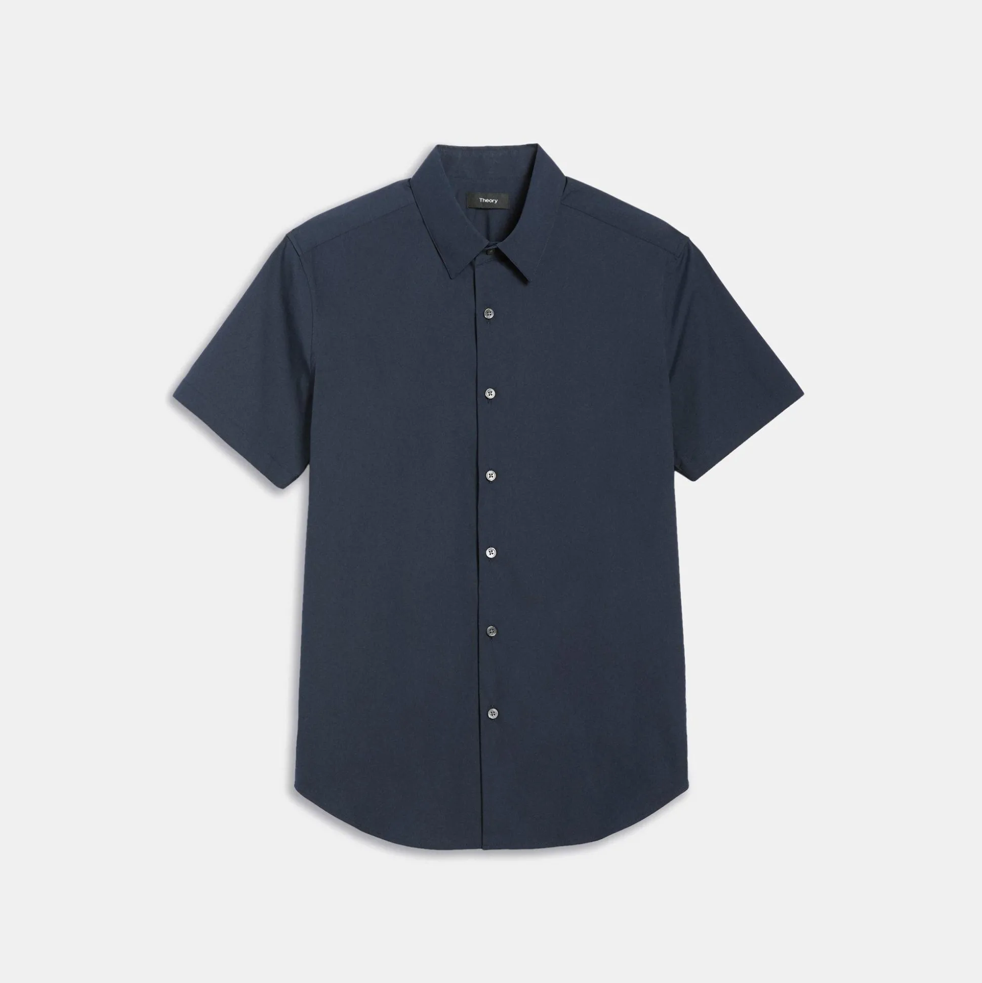 Theory Sylvain Short-Sleeve Shirt In Good Cotton-Men Shirts