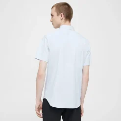 Theory Sylvain Short-Sleeve Shirt In Good Cotton-Men Shirts