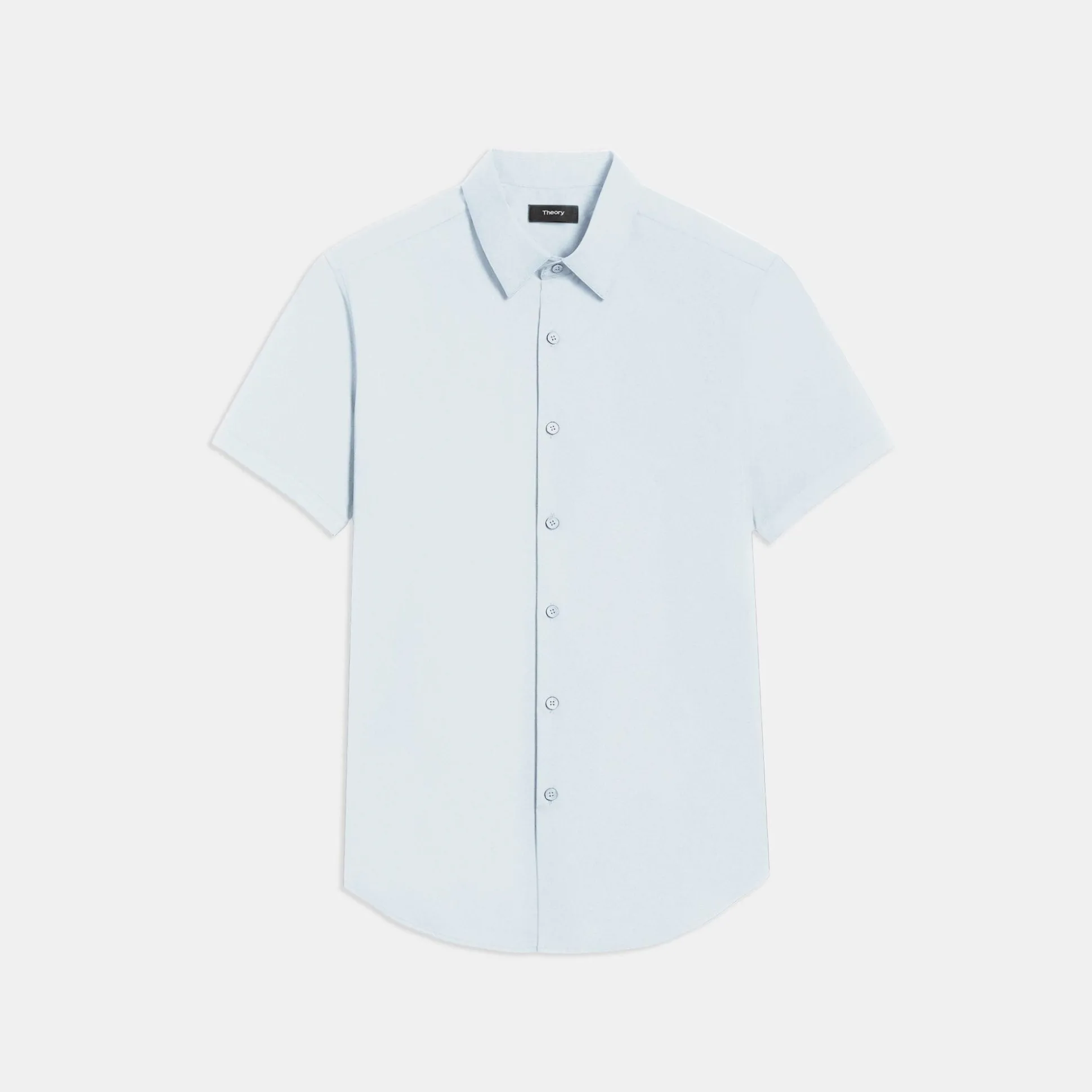 Theory Sylvain Short-Sleeve Shirt In Good Cotton-Men Shirts