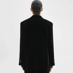 Theory Tailored Blazer In Stretch Velvet-Women Suits|Blazers + Jackets