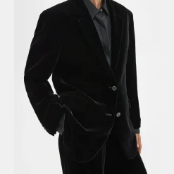 Theory Tailored Blazer In Stretch Velvet-Women Suits|Blazers + Jackets