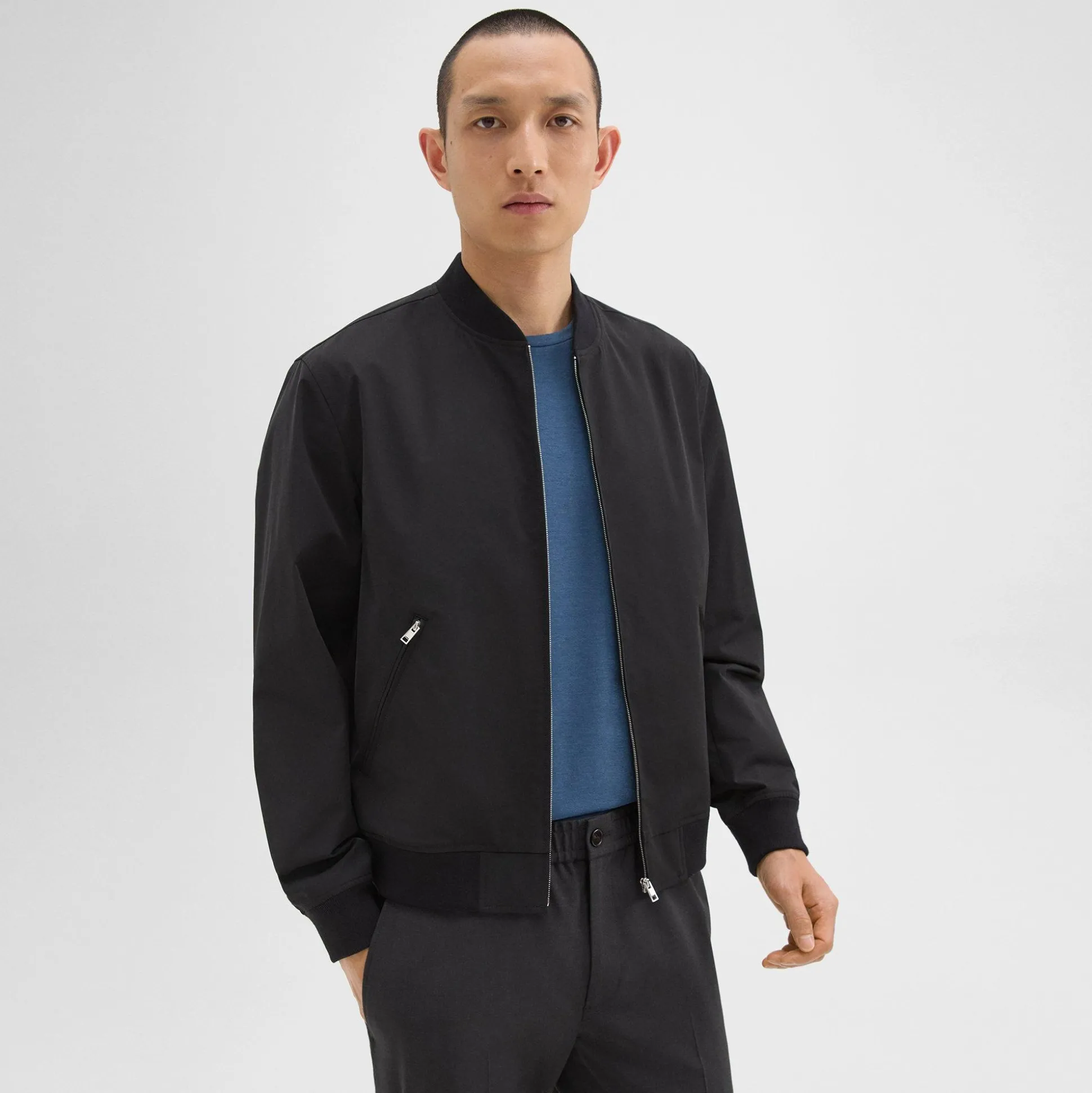 Theory Tailored Bomber Jacket In Foundation Twill-Men Outerwear