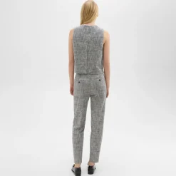 Theory Tapered Slim Pant In Canvas Tweed-Women Pants