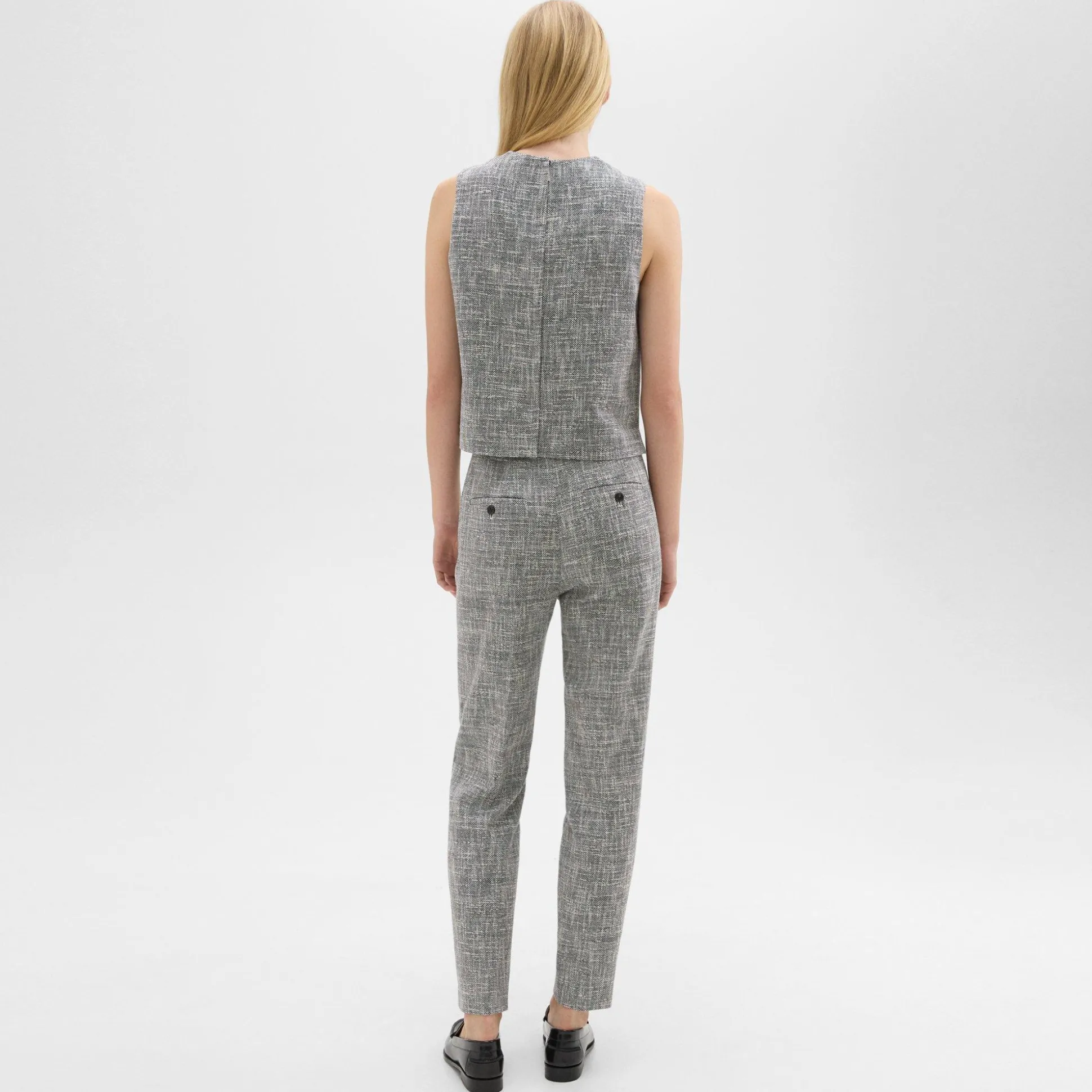 Theory Tapered Slim Pant In Canvas Tweed-Women Pants