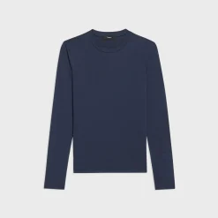 Theory Tiny Long-Sleeve Tee In Organic Cotton-Women T-Shirts