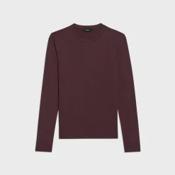Theory Tiny Long-Sleeve Tee In Organic Cotton-Women T-Shirts