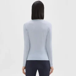 Theory Tiny Long-Sleeve Tee In Organic Cotton-Women Tops|T-Shirts