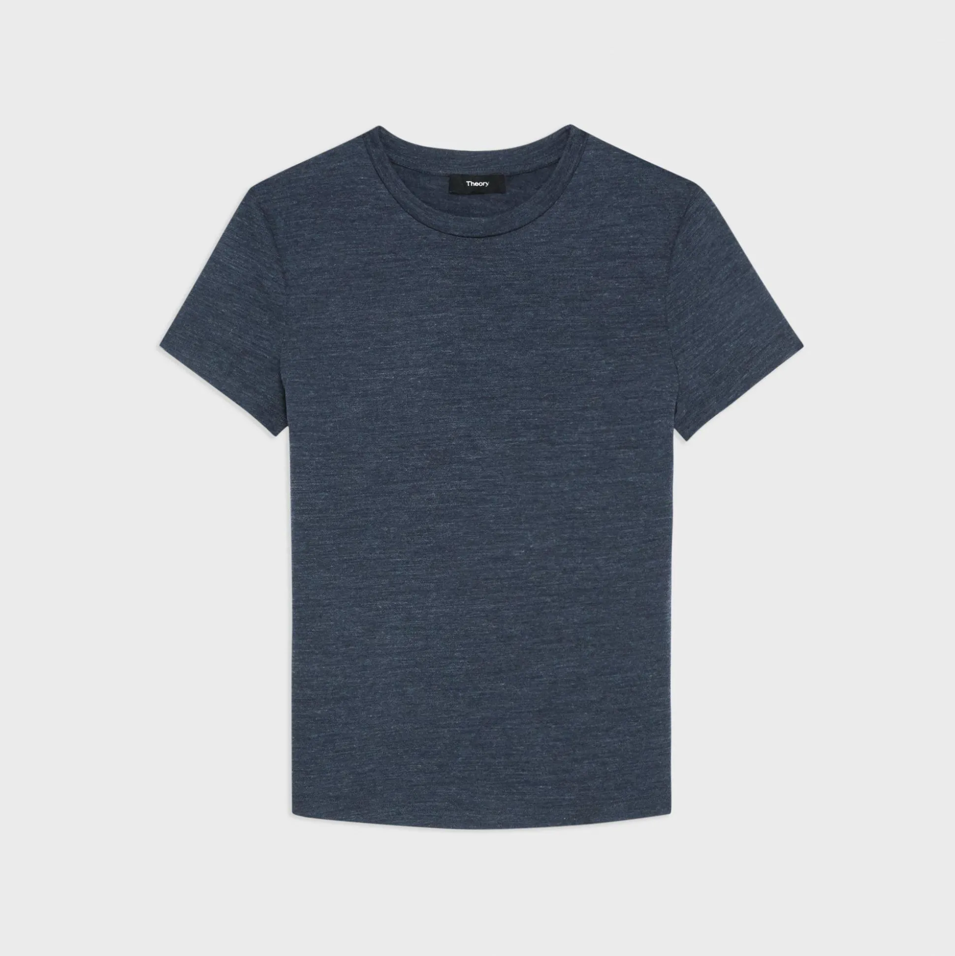 Theory Tiny Tee In Melange Wool Jersey-Women T-Shirts