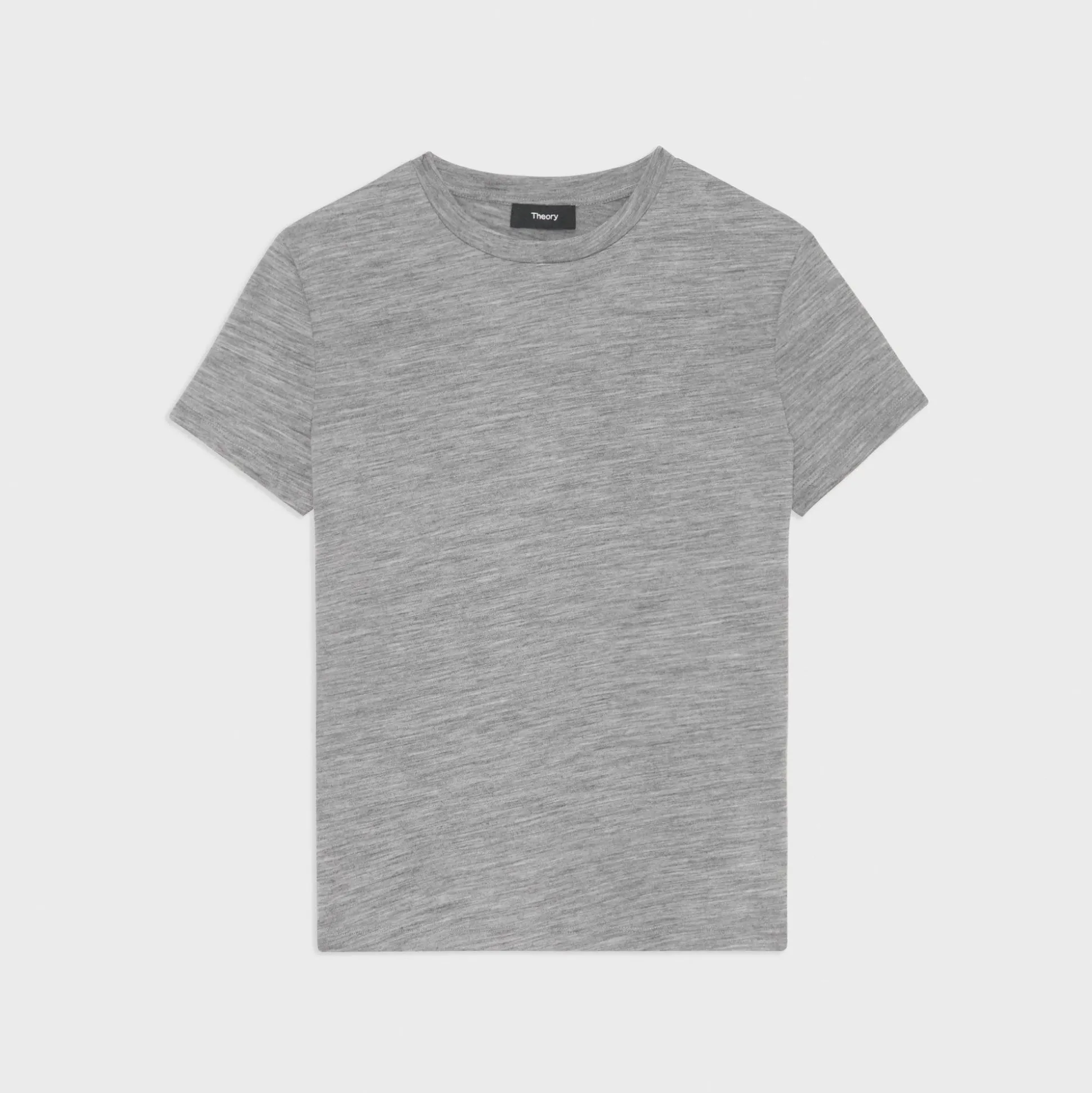 Theory Tiny Tee In Melange Wool Jersey-Women T-Shirts
