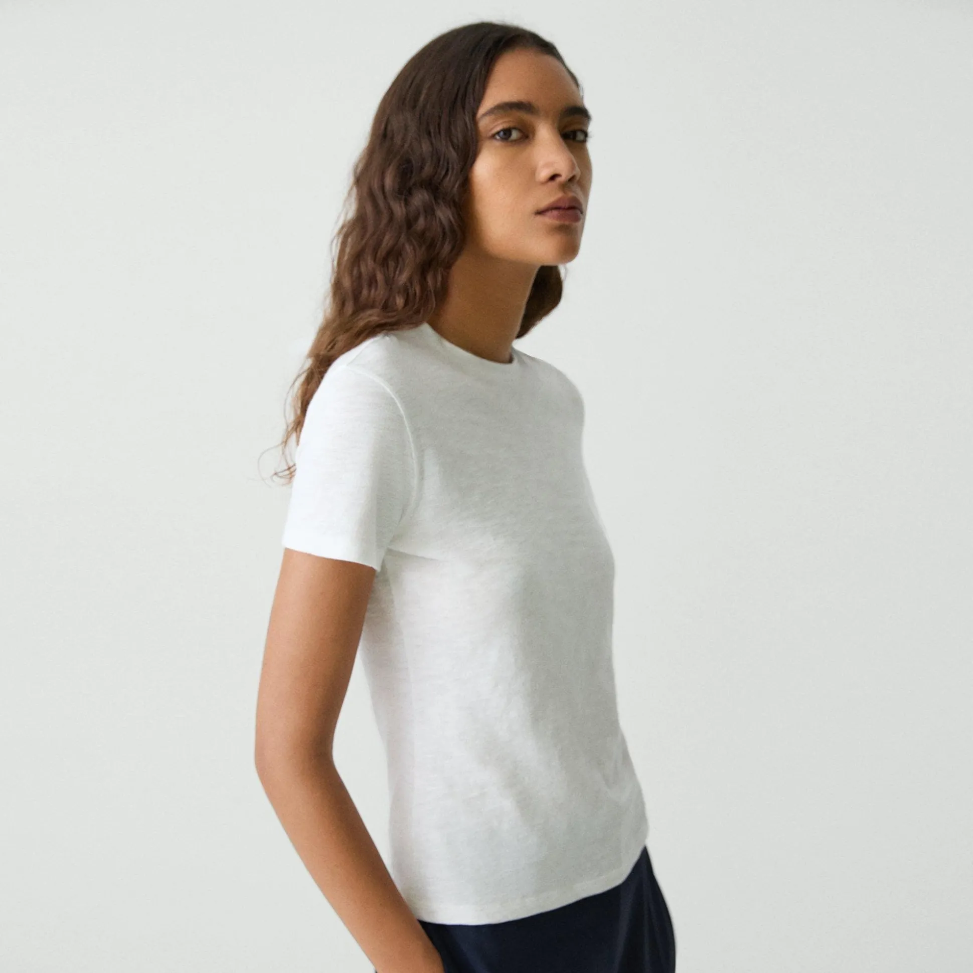 Theory Tiny Tee In Organic Slub Cotton-Women T-Shirts