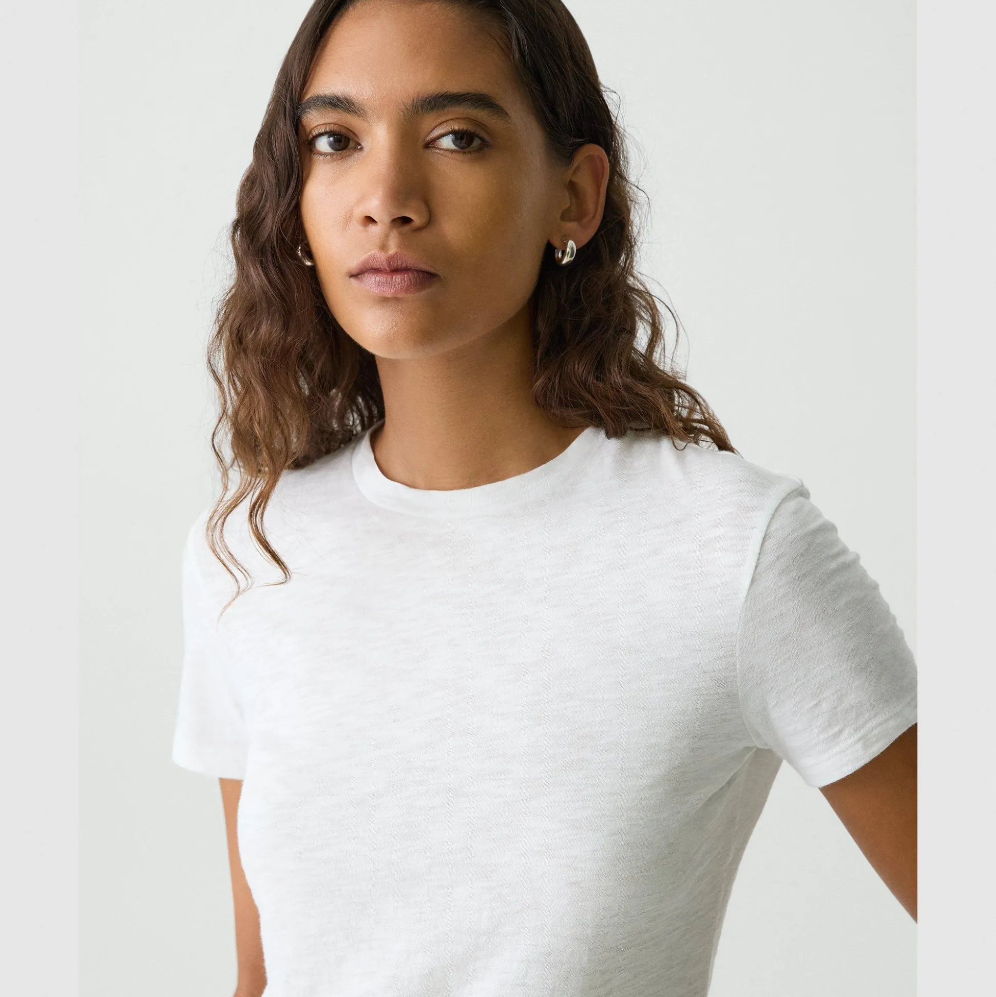 Theory Tiny Tee In Organic Slub Cotton-Women T-Shirts