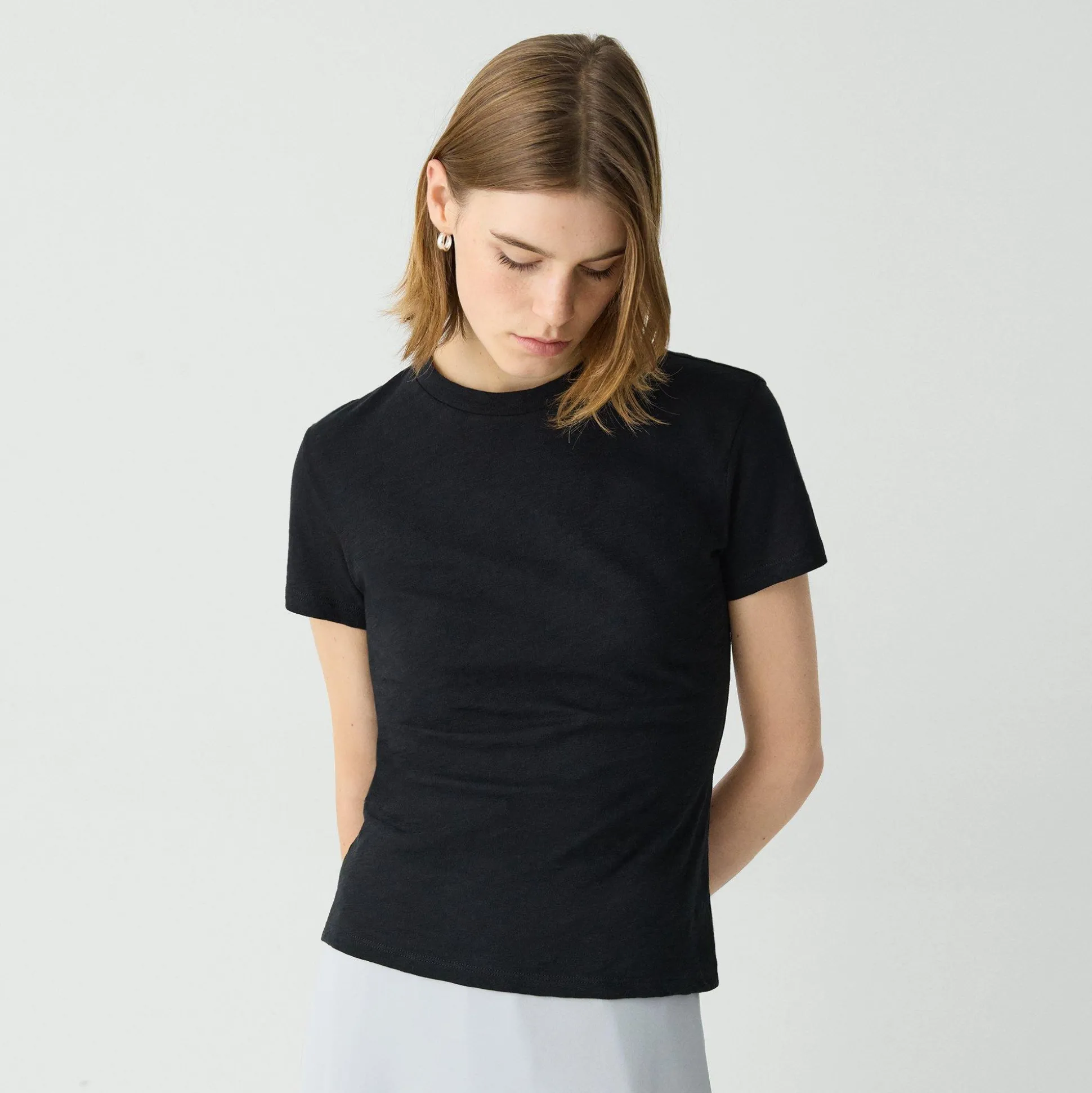 Theory Tiny Tee In Organic Slub Cotton-Women T-Shirts