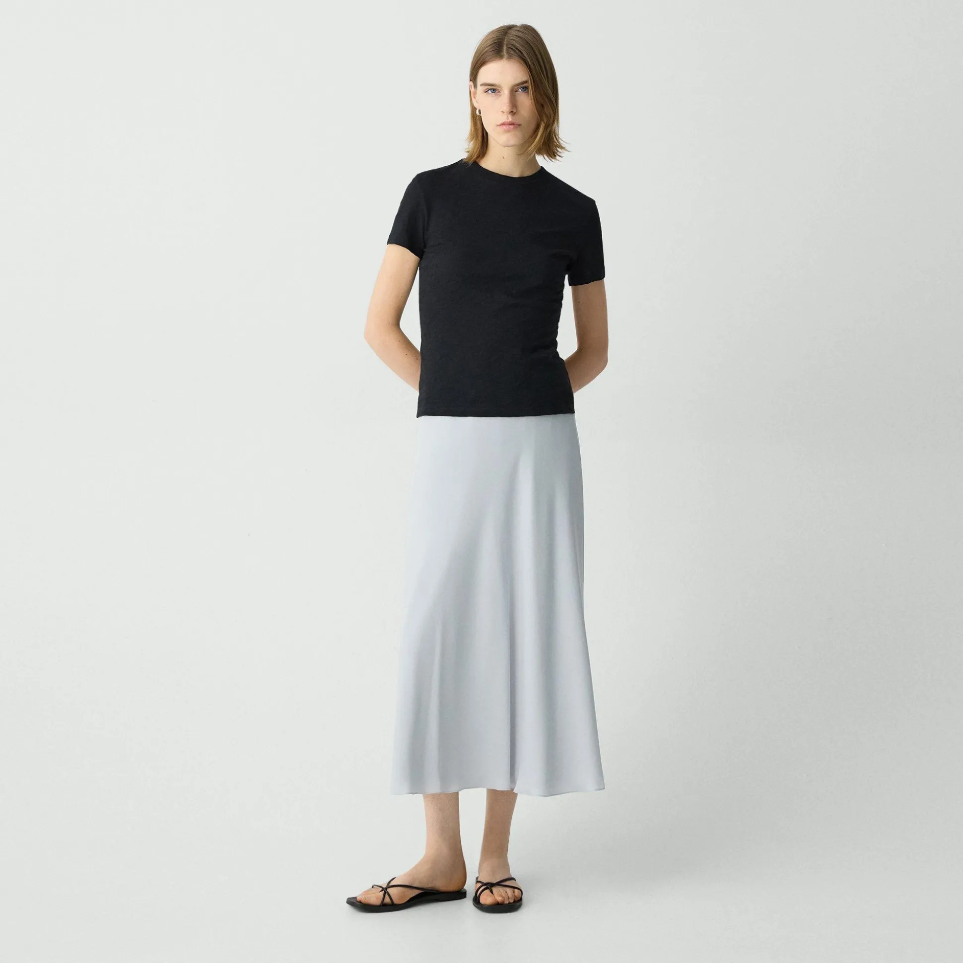 Theory Tiny Tee In Organic Slub Cotton-Women T-Shirts