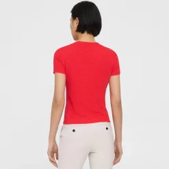Theory Tiny Tee In Organic Slub Cotton-Women T-Shirts