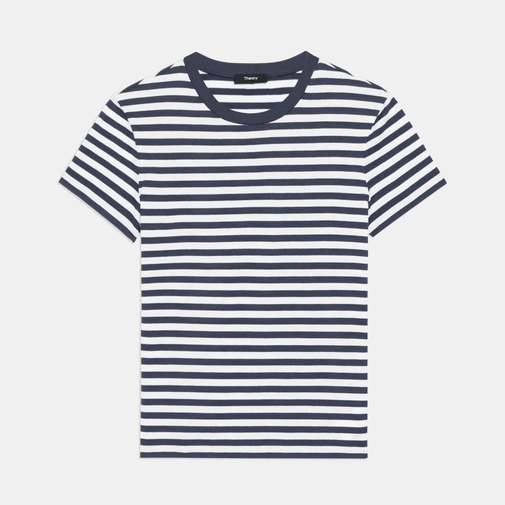 Theory Tiny Tee In Striped Organic Cotton-Women T-Shirts