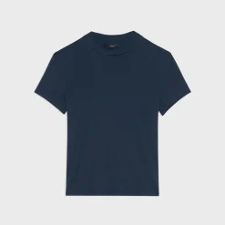Theory Tiny Turtleneck Tee In Organic Cotton-Women T-Shirts