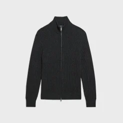 Theory Tomas Full Zip Cardigan In Dane Wool-Men Sweaters + Cardigans