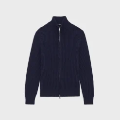 Theory Tomas Full Zip Cardigan In Dane Wool-Men Sweaters + Cardigans