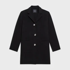 Theory Topcoat In Double-Face Wool-Cashmere-Women Outerwear