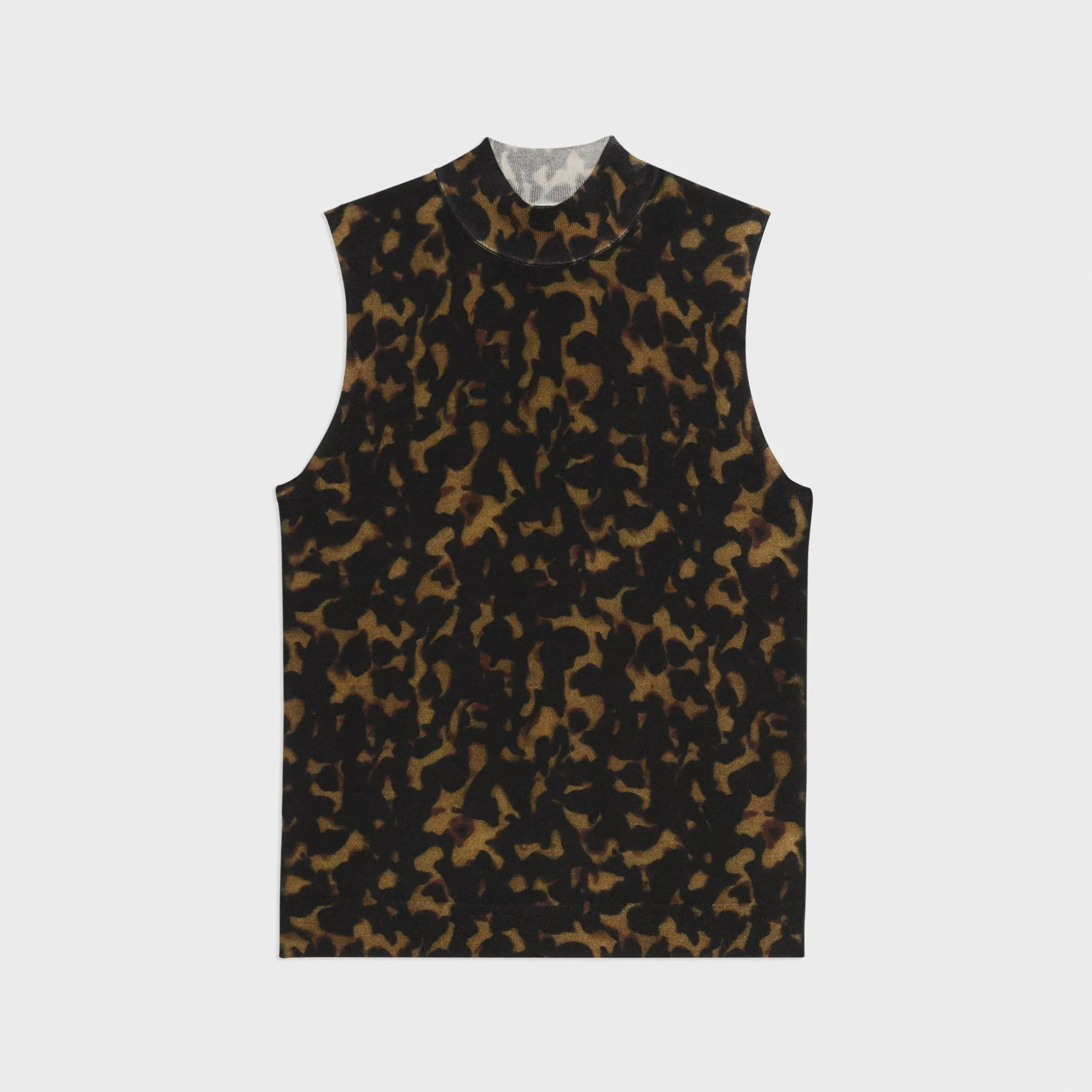 Theory Tortoiseshell Printed Shell In Merino Wool-Women Sweaters + Cardigans