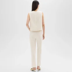 Theory Treeca Full Length Pant In Admiral Crepe-Women Suits|Pants