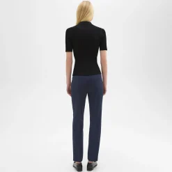 Theory Treeca Full Length Pant In Admiral Crepe-Women Suits|Pants