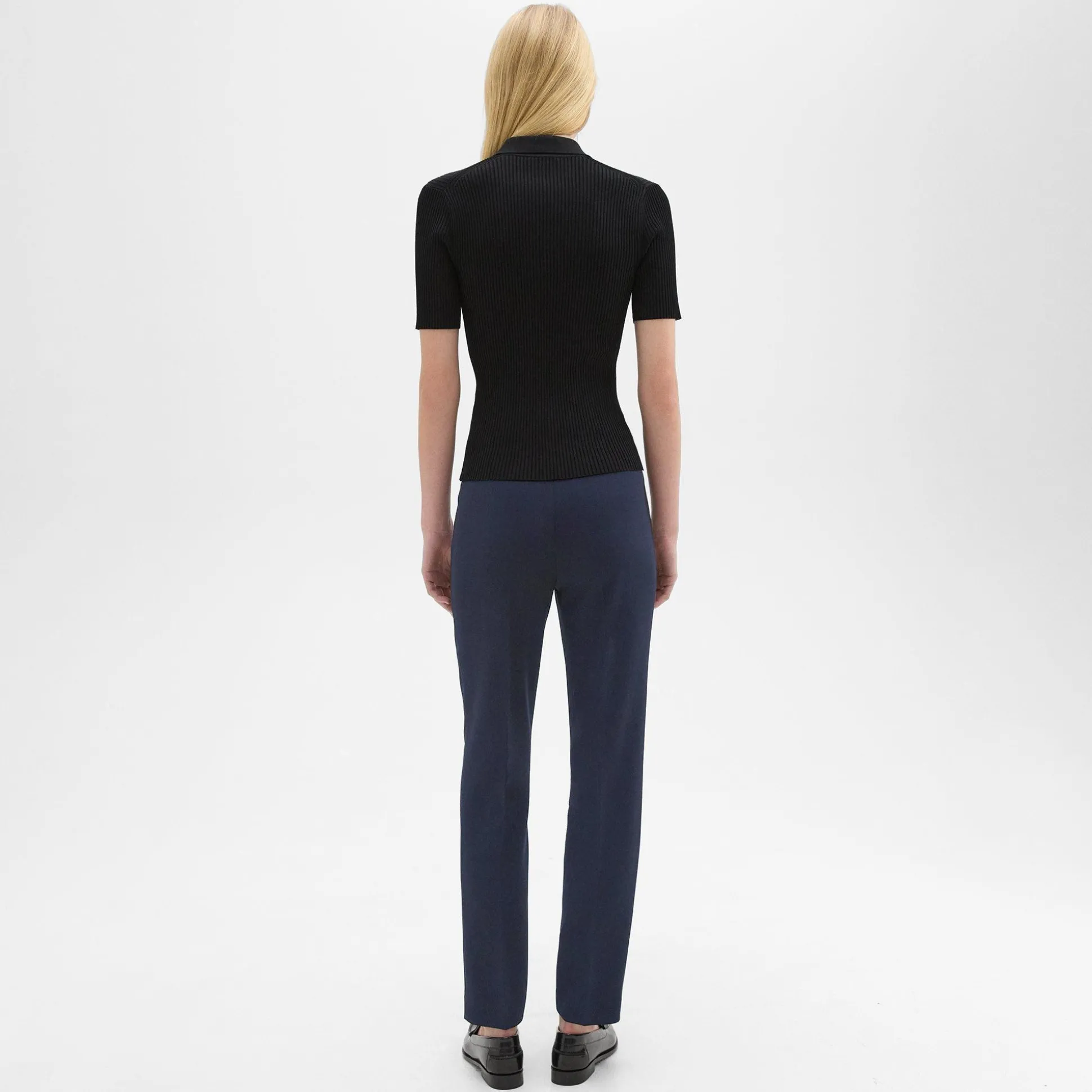 Theory Treeca Full Length Pant In Admiral Crepe-Women Suits|Pants