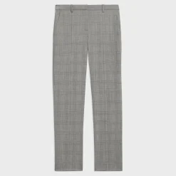 Theory Treeca Full-Length Pant In Plaid Stretch Wool-Women Suits|Pants