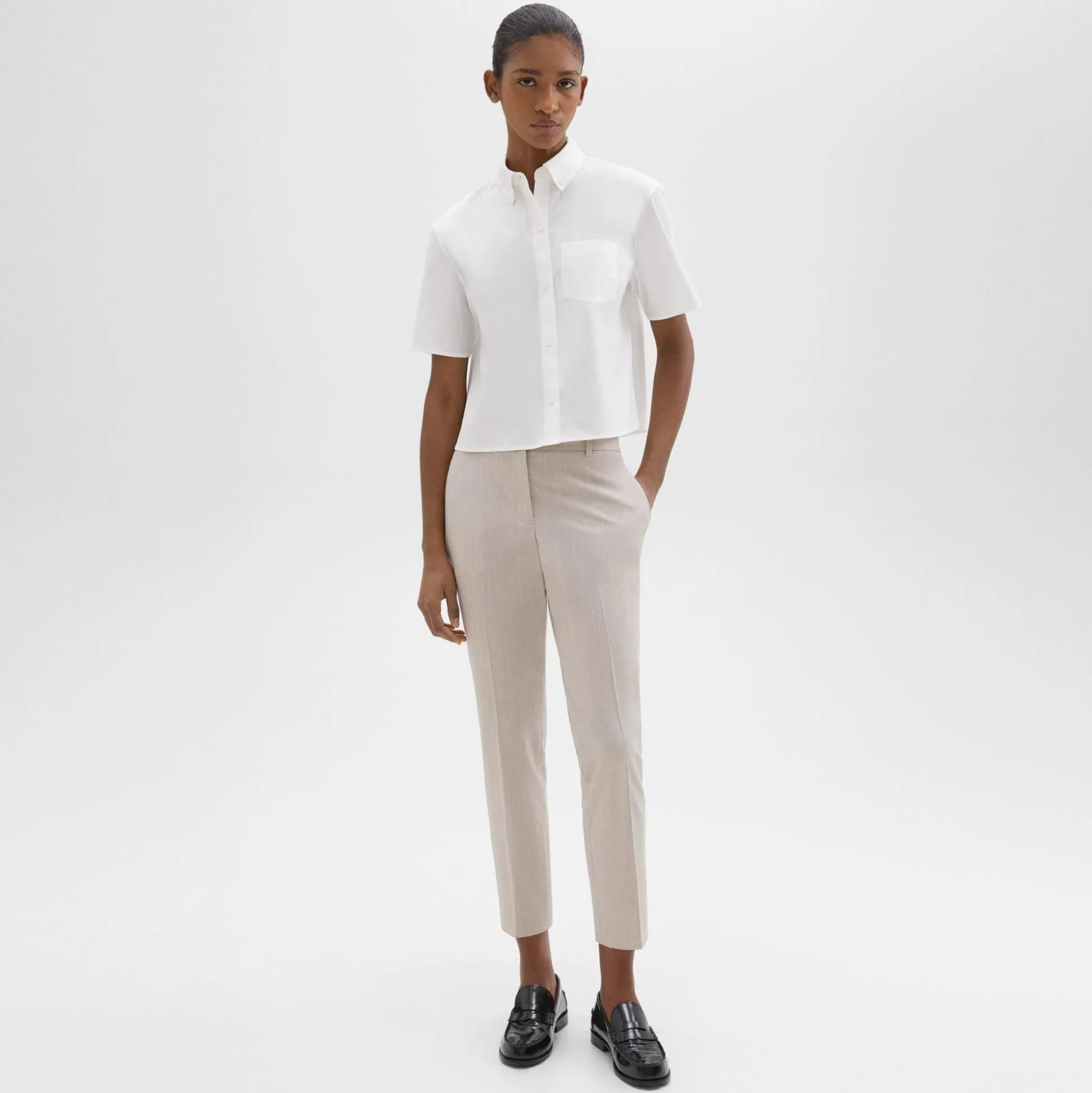 Theory Treeca Pant In Good Wool-Women Suits|Pants