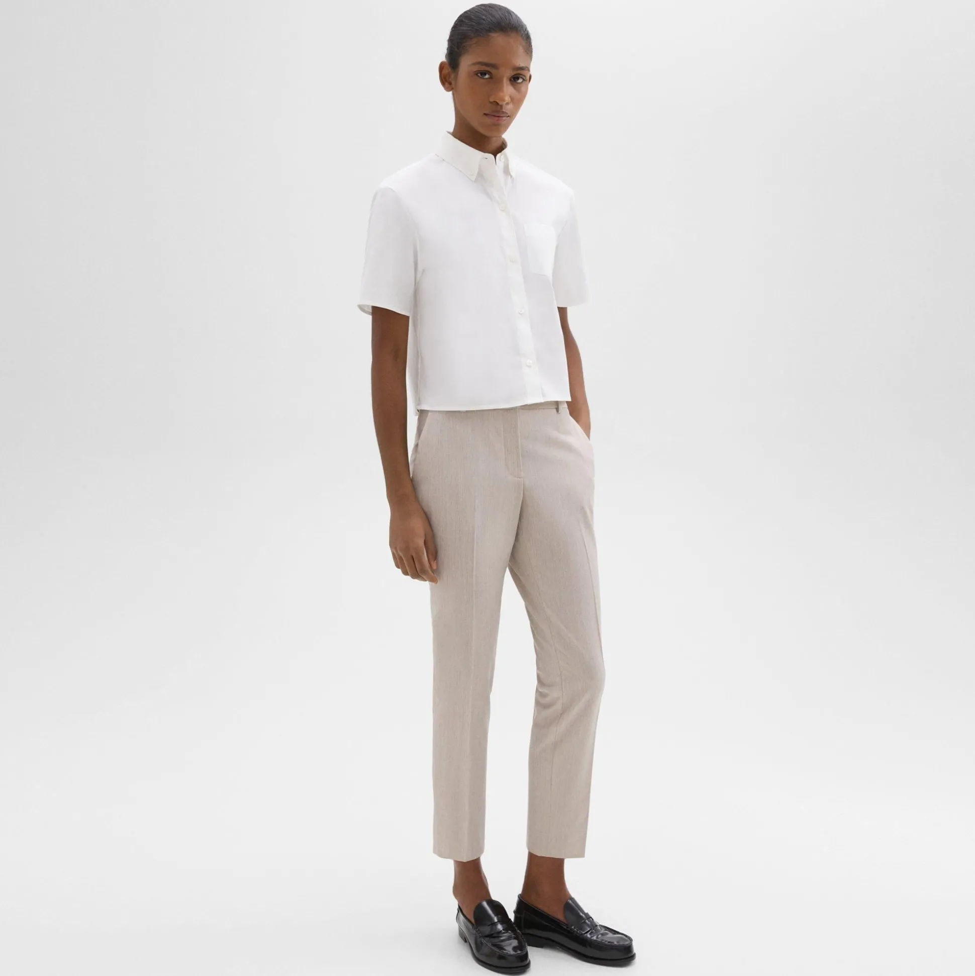 Theory Treeca Pant In Good Wool-Women Suits|Pants