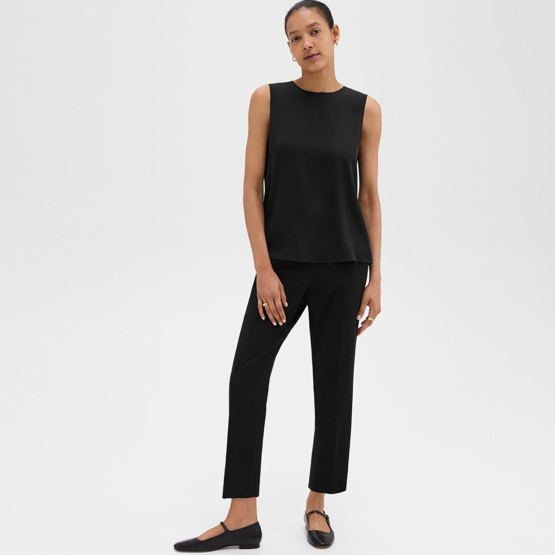 Theory Treeca Pull-On Pant In Admiral Crepe-Women Suits|Pants