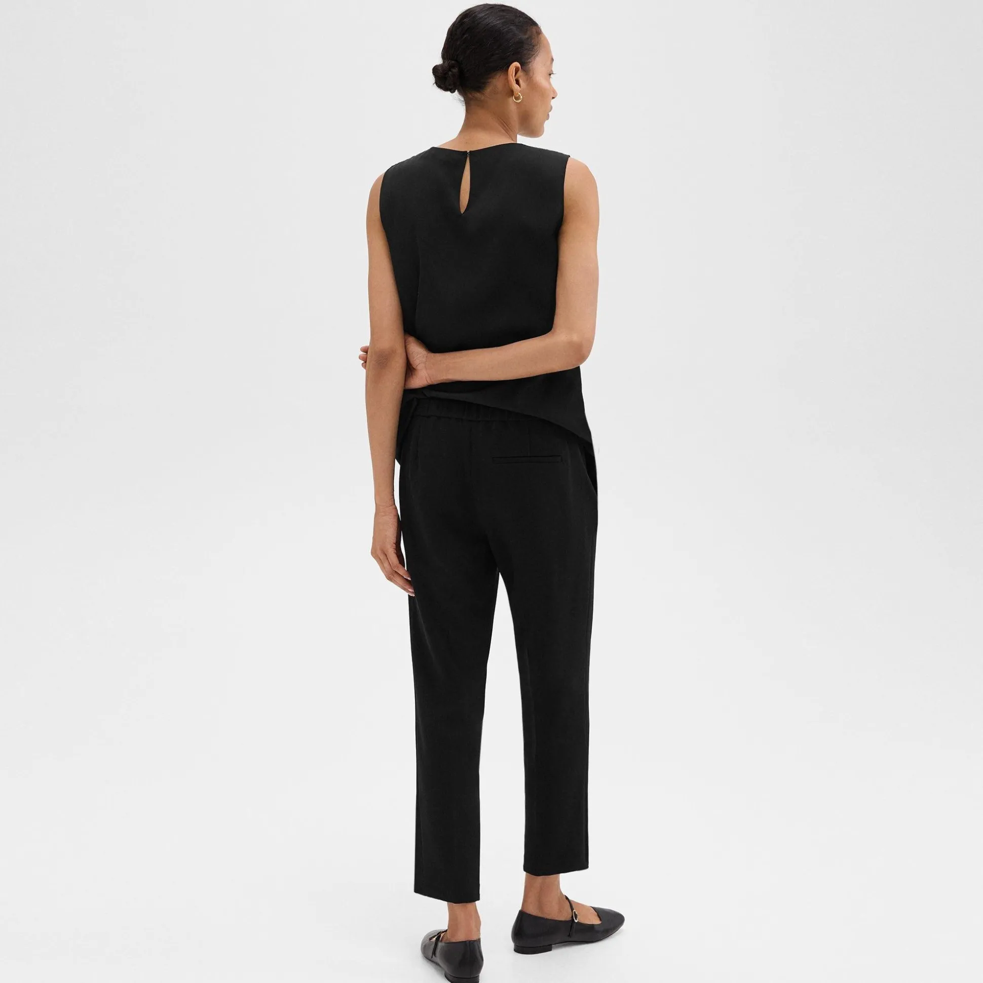 Theory Treeca Pull-On Pant In Admiral Crepe-Women Suits|Pants
