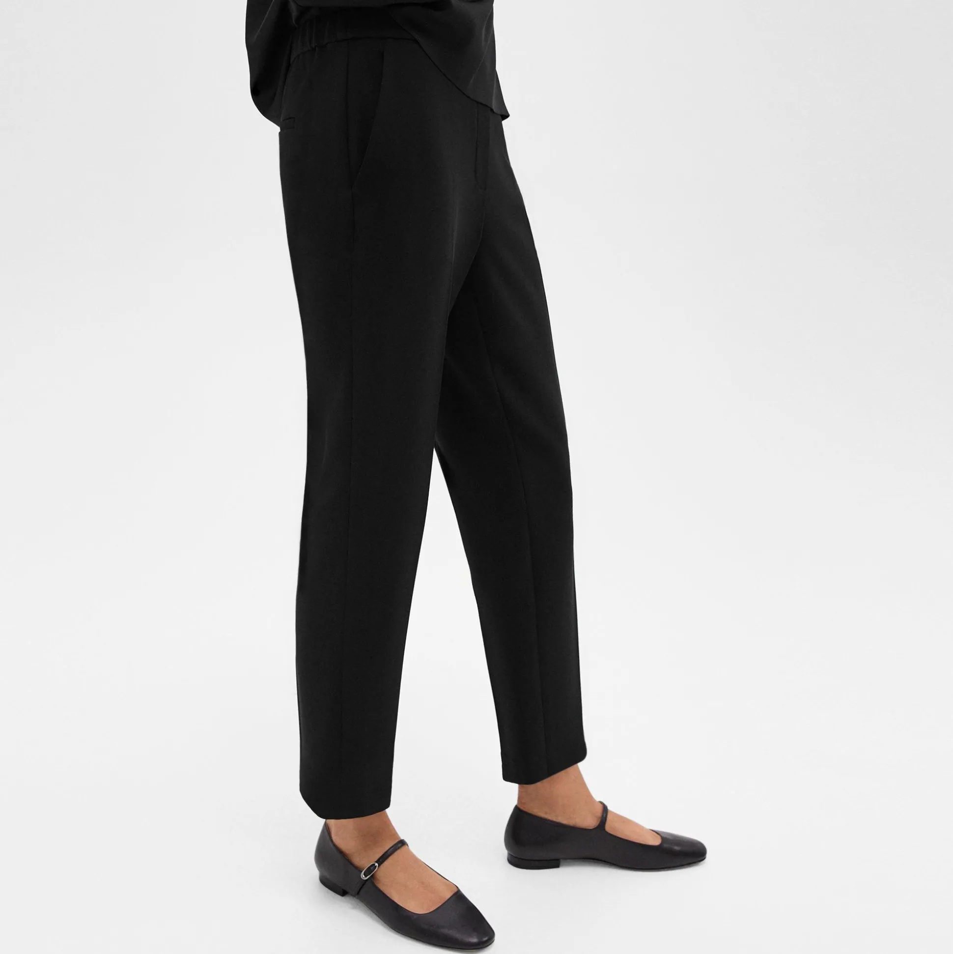 Theory Treeca Pull-On Pant In Admiral Crepe-Women Suits|Pants