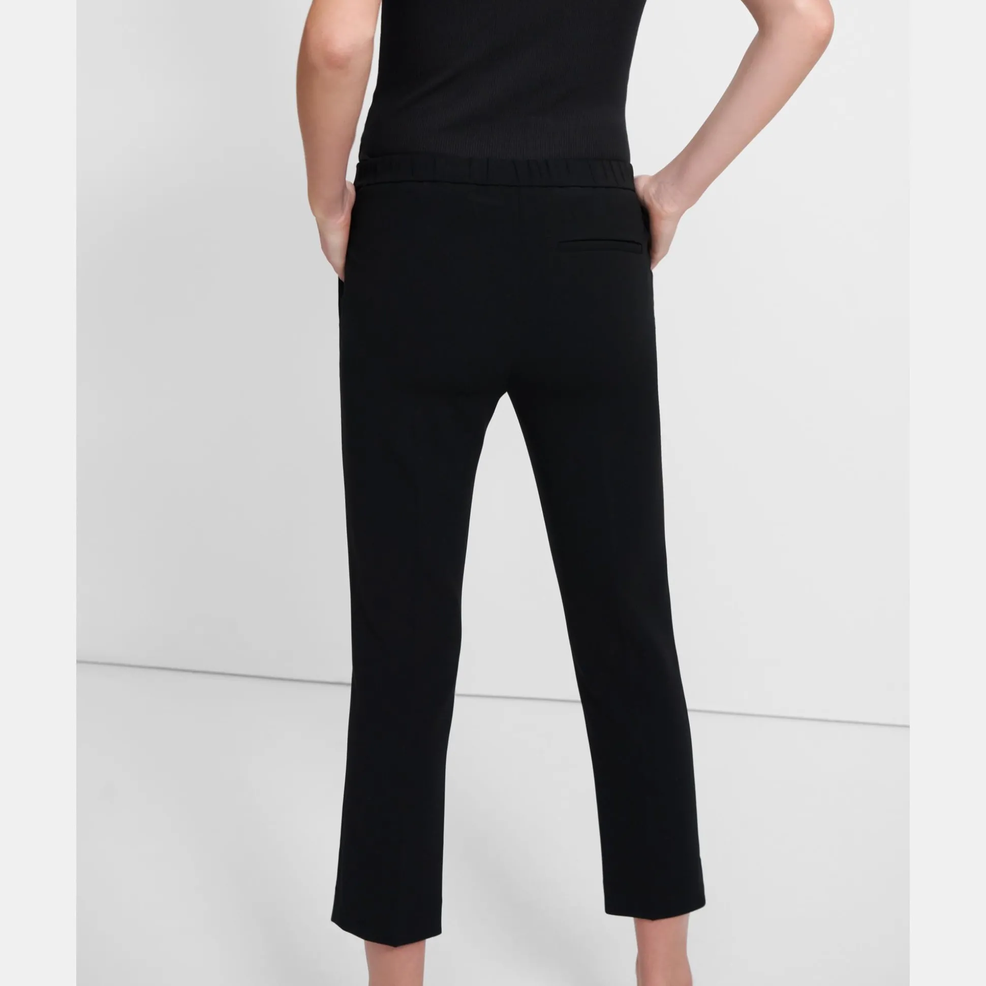Theory Treeca Pull-On Pant In Admiral Crepe-Women Suits|Pants