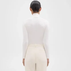 Theory Turtleneck Bodysuit In Motion Jersey-Women T-Shirts