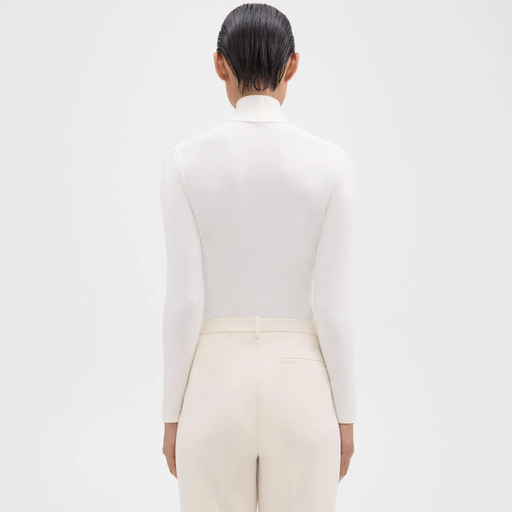Theory Turtleneck Bodysuit In Motion Jersey-Women T-Shirts