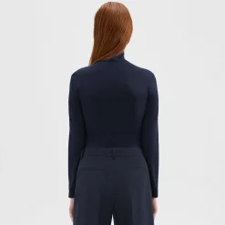 Theory Turtleneck Bodysuit In Motion Jersey-Women T-Shirts