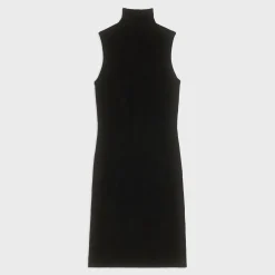 Theory Turtleneck Dress In Velvet-Women Dresses