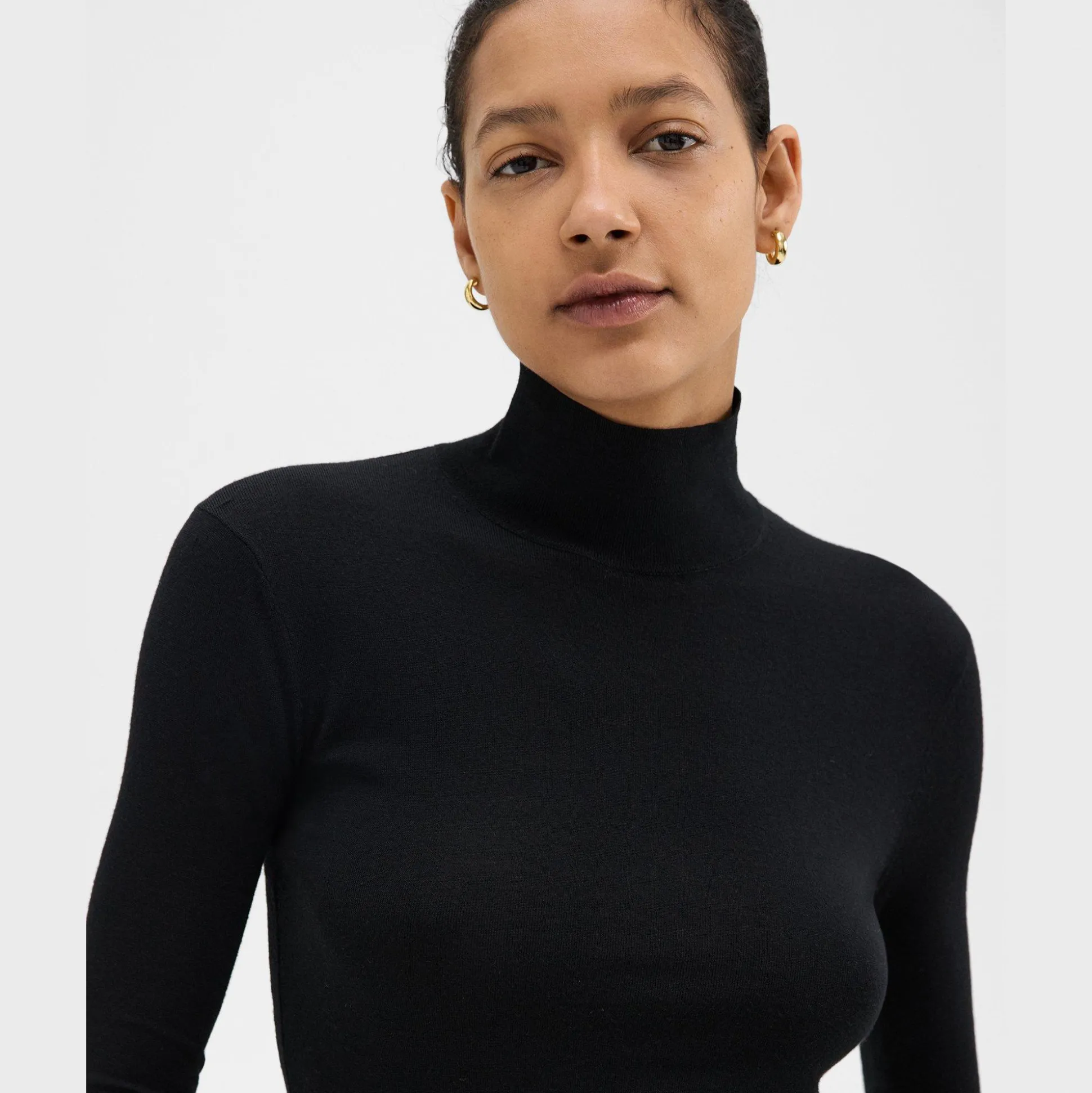 Theory Turtleneck Sweater In Regal Wool-Women Sweaters + Cardigans