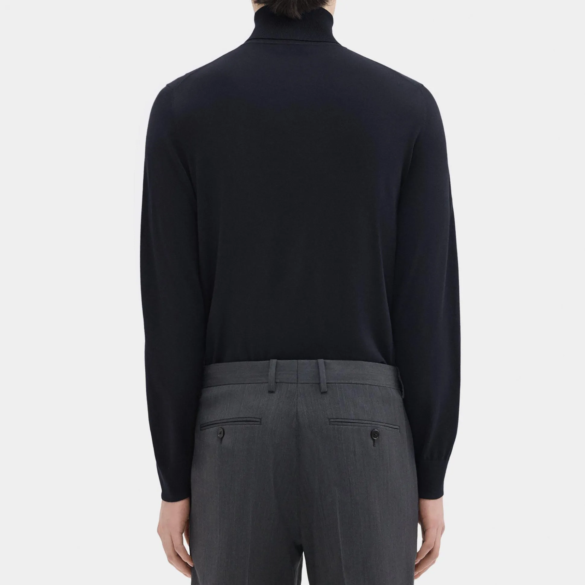 Theory Turtleneck Sweater In Regal Wool-Men Sweaters + Cardigans