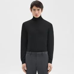 Theory Turtleneck Sweater In Regal Wool-Men Sweaters + Cardigans