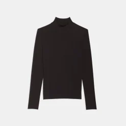 Theory Turtleneck Sweater In Ribbed Viscose-Women T-Shirts