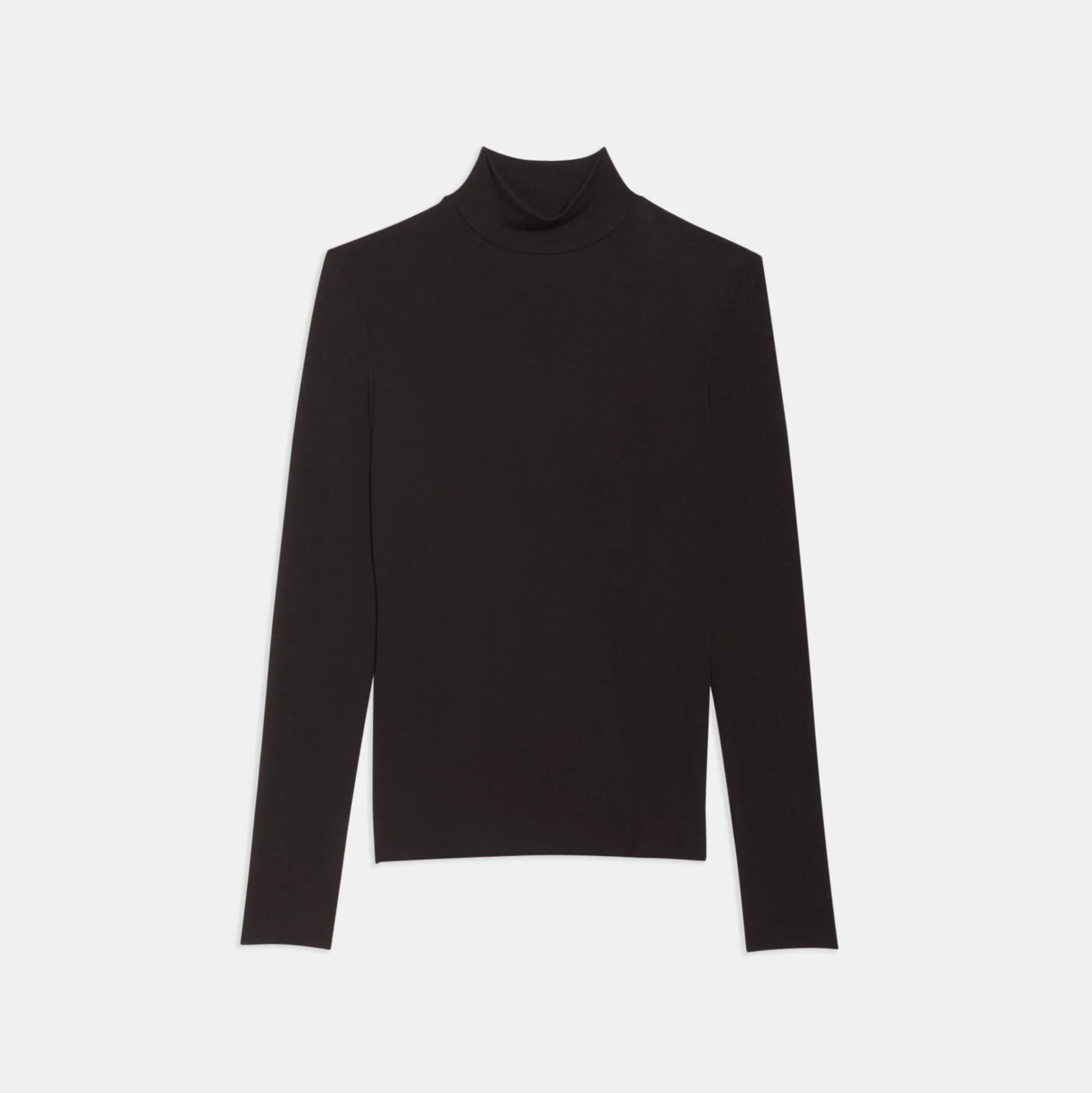 Theory Turtleneck Sweater In Ribbed Viscose-Women T-Shirts