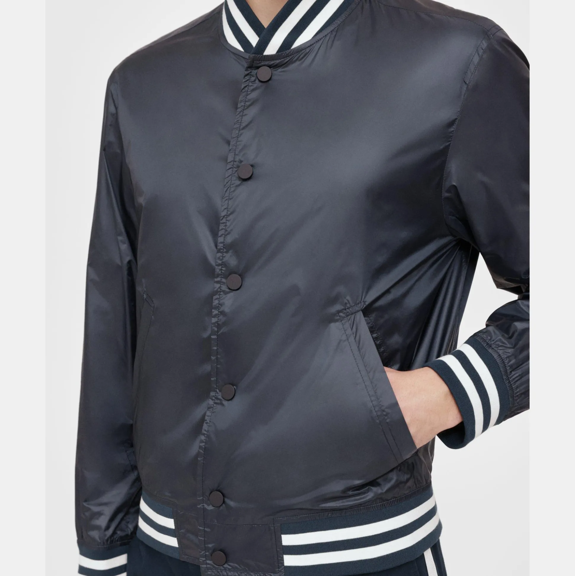 Theory Varsity Jacket In Recycled Nylon-Men Outerwear|Blazers + Jackets